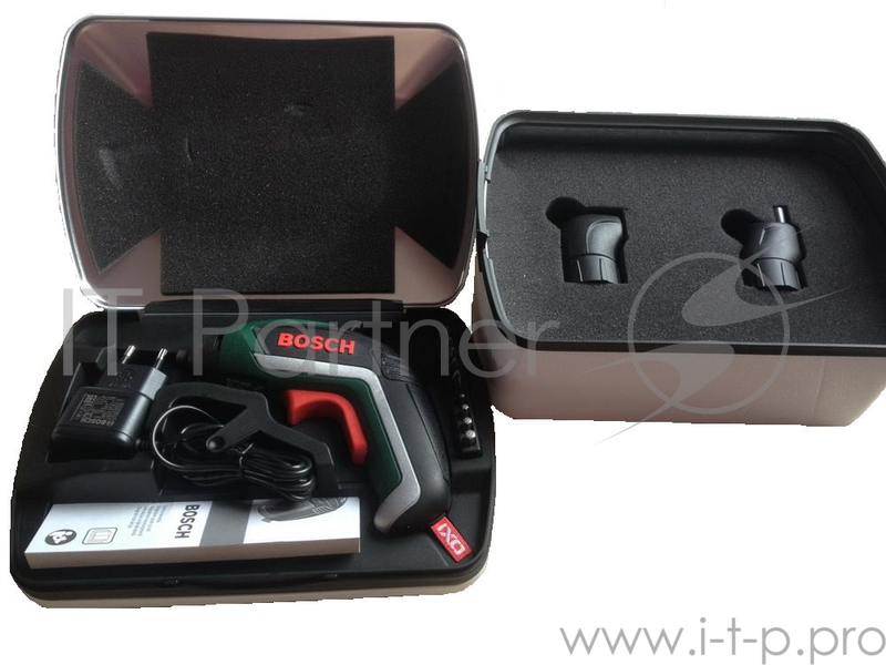 Шуруповерт Bosch IXO 06039A8022, аккум. (Li-Ion 3.6В, 215об./мин., шестигран.) + 2 насадки + 10 бит