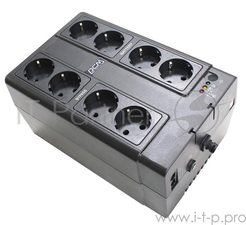 Powercom Back-UPS SPIDER , OffLine, 850VA/510W, CUBE