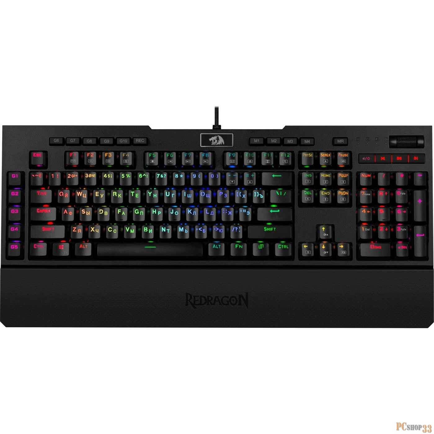 Клавиатура механическая Brahma Pro RU,RGB,Optical switches Redragon