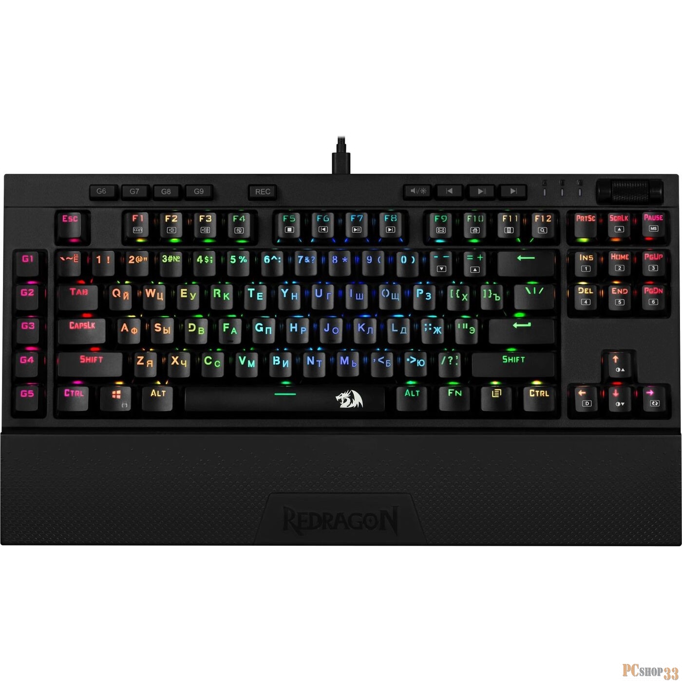Клавиатура механическая Broadsword PRO RU,RGB,Optical switch Redragon