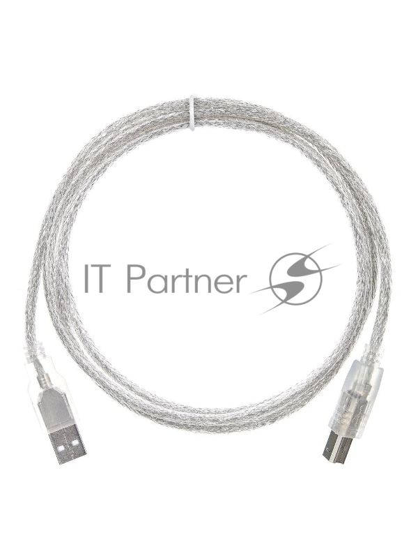 Кабель USB2.0 A-->B (1.5м) Telecom прозрачная изоляция <TC6995-1.5M>