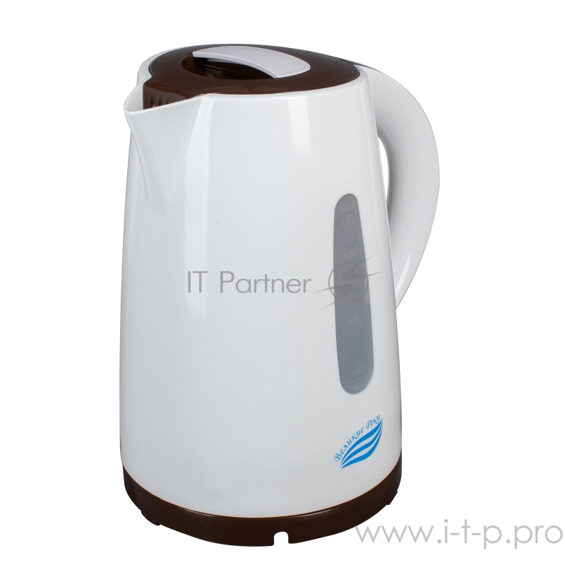 Чайник электрический Великие Реки Томь-1 бел/коричневый