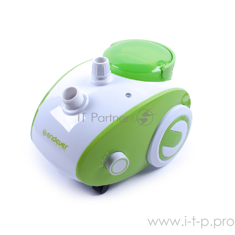 Отпариватель ENDEVER ODYSSEY Q-3 белый/зеленый, Мощность 1800 Вт, Производительность пара 50 г/мин, макс. температура пара 103, объем резервуара 2 л, готовность к работе 60 сек, время непрерывной работы 60 мин, длина шнура 1,7 м, регулировка мощности