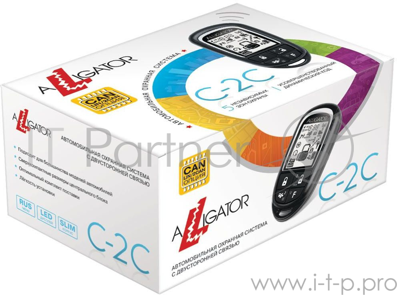 Автосигнализация Alligator C-2C 2CAN с обратной связью брелок с ЖК дисплеем