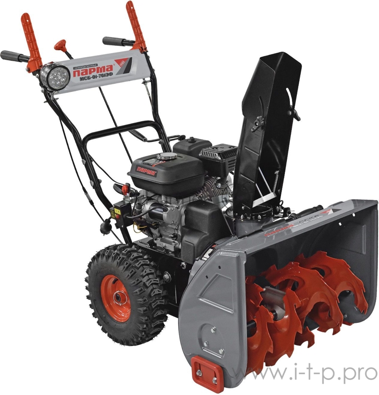 Снегоуборочник бензиновый Парма МСБ-01-761ЭФ 7.0HP, 61x50, 6F/2R, колеса 14, до 15m, фара, э/зап