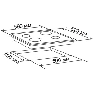 Встраиваемая панель индукционная De Luxe 605304.00эви-001