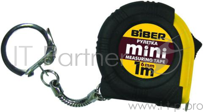 Рулетка BIBER 40131 мини обрезиненный корпус 1м*6мм