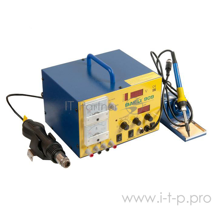 Паяльная станция BAKU BK-909 термовоздушная, 3 в 1, с источником питания