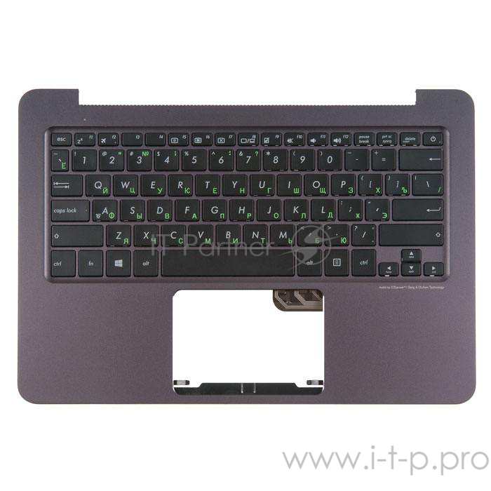 клавиатура для ноутбука Asus UX305FA-2A с топкейсом, темно-серая панель, черные кнопки