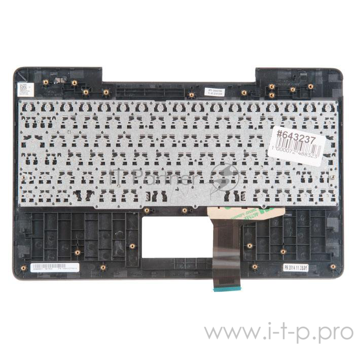 клавиатура для ноутбука Asus T100TAL-1K с топкейсом, темно стальная панель, черные кнопки