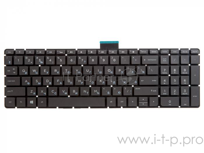 Клавиатура для HP для Pavilion 15-ab, 15-au, Black, No Frame, Backlight, гор. Enter