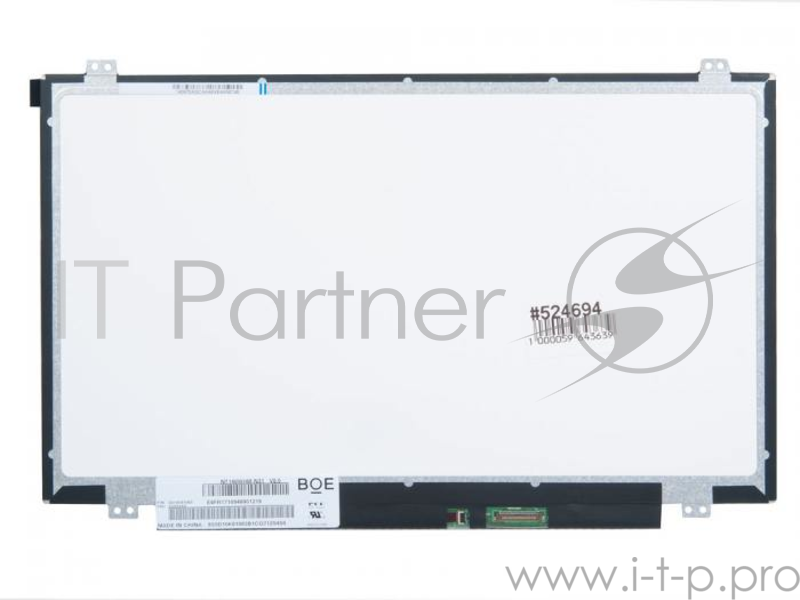 Матрица 14.0 Glare NT140WHM-N31, WXGA HD 1366x768, 30 Lamels DisplayPort, cветодиодная (LED), Chi Mei, уши В/Н