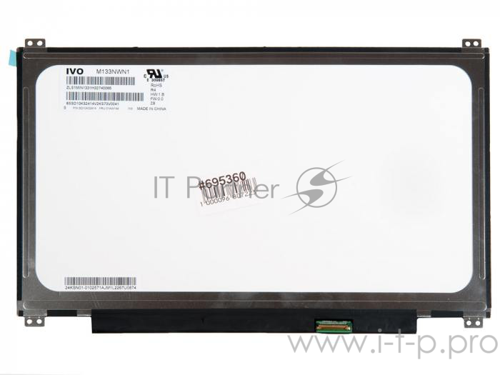 Матрица 13.3 Matte M133NWN1 R4, WXGA HD 1366x768, 30P DisplayPort, cветодиодная (LED), В/Н
