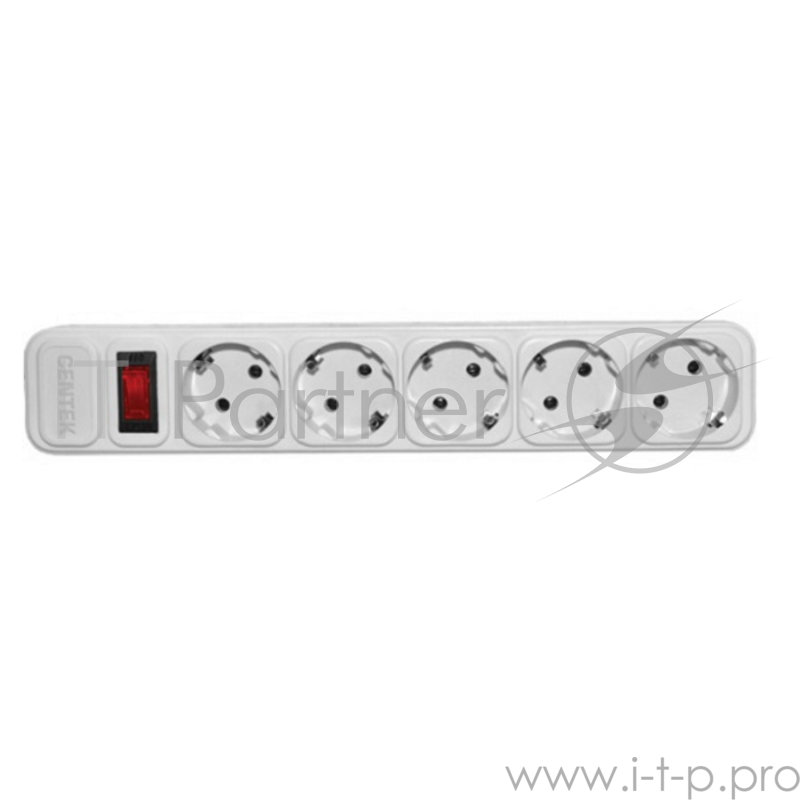 Сетевой фильтр Centek CT-8900-5-4,5 White (белый) 5 розеток, 4,5 м, ДВОЙНАЯ ЗАЩИТА, макс до 2200 Вт