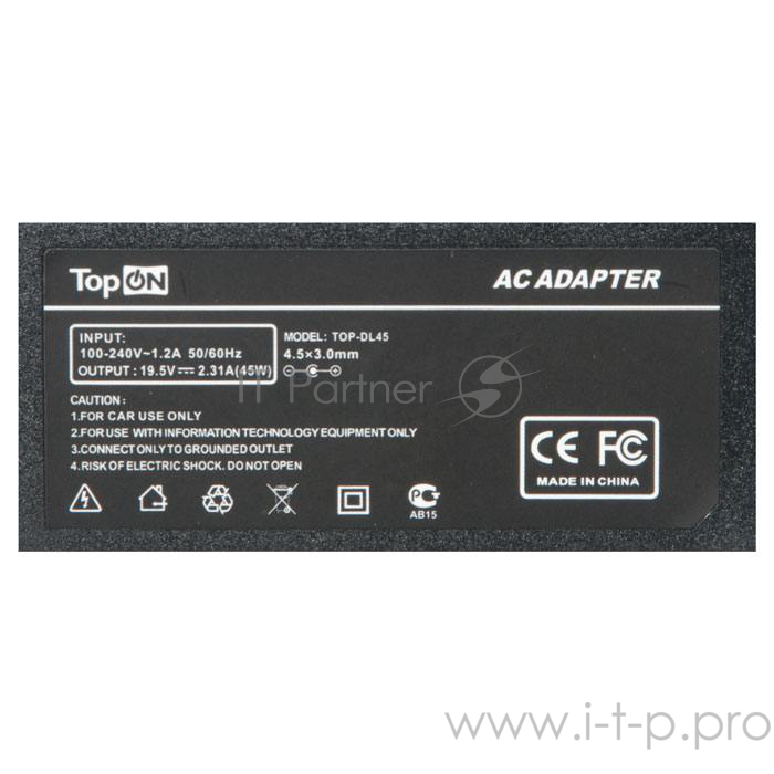 Блок питания для Dell 19.5V, 2.31A, 45W, 4.5х3.0