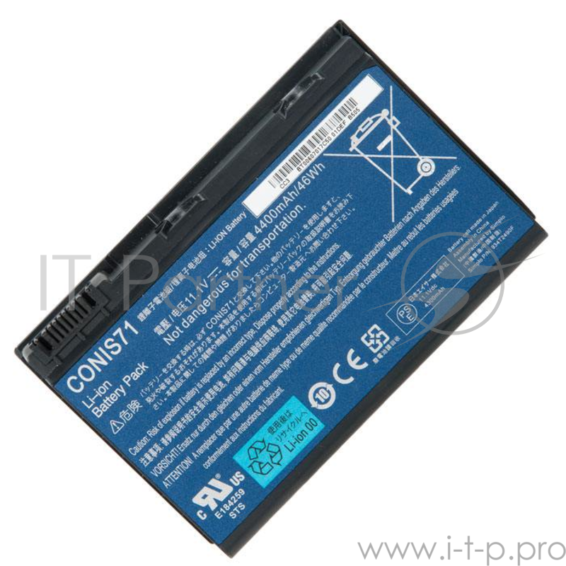 Аккумулятор для Acer TravelMate 7520, 7520G, 4400mAh, 11.1V