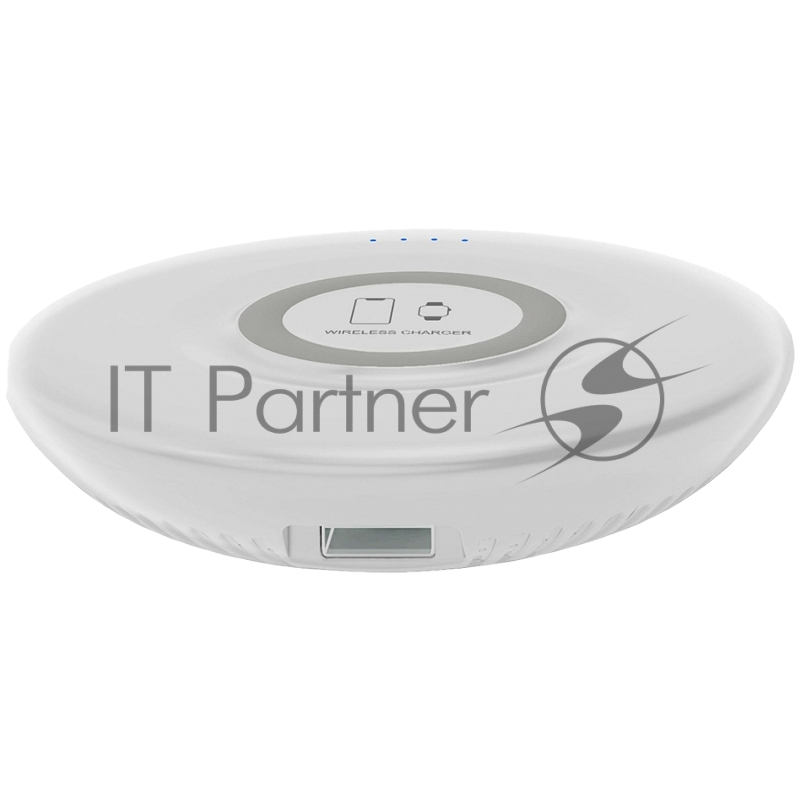 Беспроводное зарядное устройство Lyambda для телефона/часов LW4-WT.Белый с аккумулятором на 5000мАч