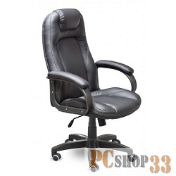 Офисное кресло Chairman 400, кожа+PU, черн N