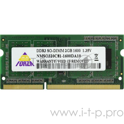 Модуль памяти Neo Forza SO-DIMM DDR3 2GB 1600MHz PC12800 CL11 1.35V Retail