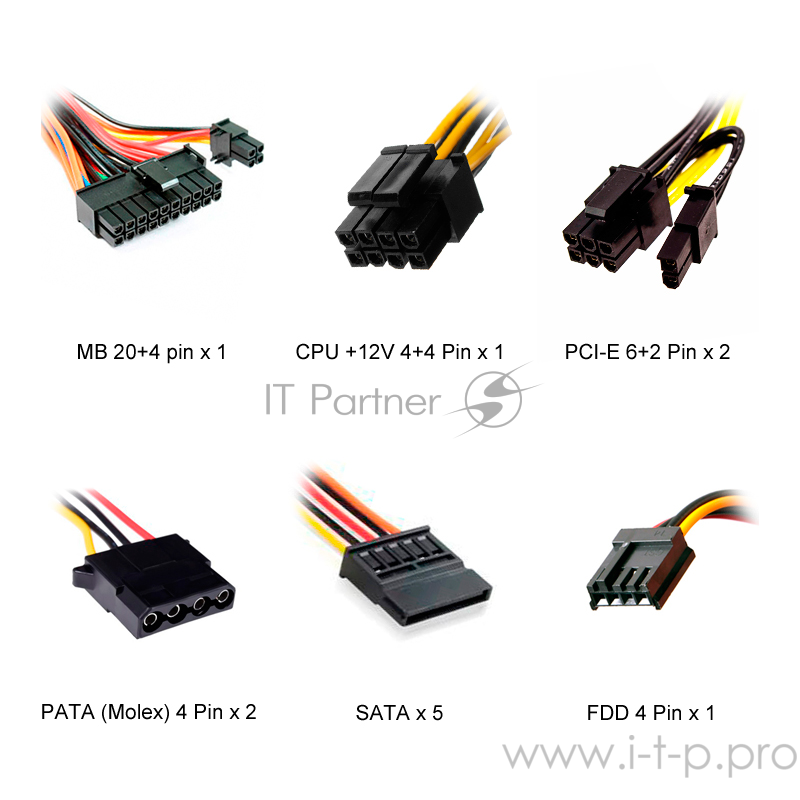 Блок питания POWERMAN 600W Black (PM-600ATX-F) ATX2.2, no PFC, 12cm Fan <6128219> OEM