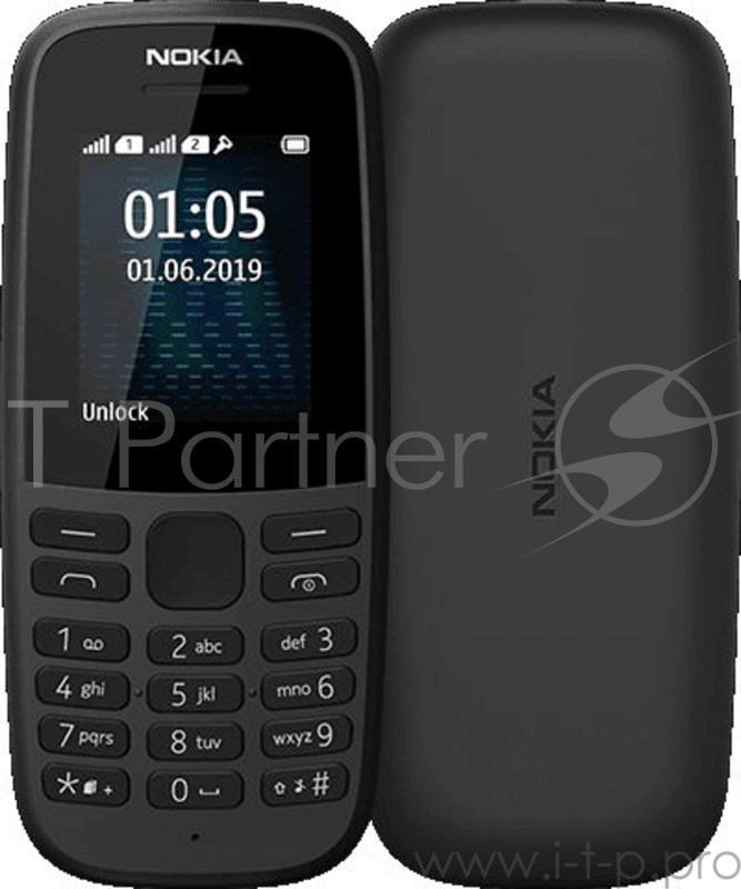 Мобильный телефон Nokia 105 SS TA-1203 Black