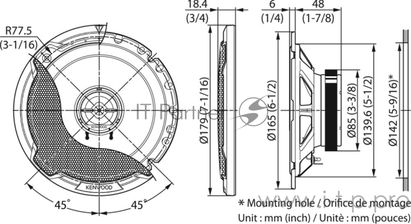 Автоколонки KENWOOD KFC-PS1796