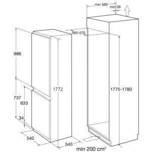 Холодильник встраиваемый KSI 17887 CNFZ