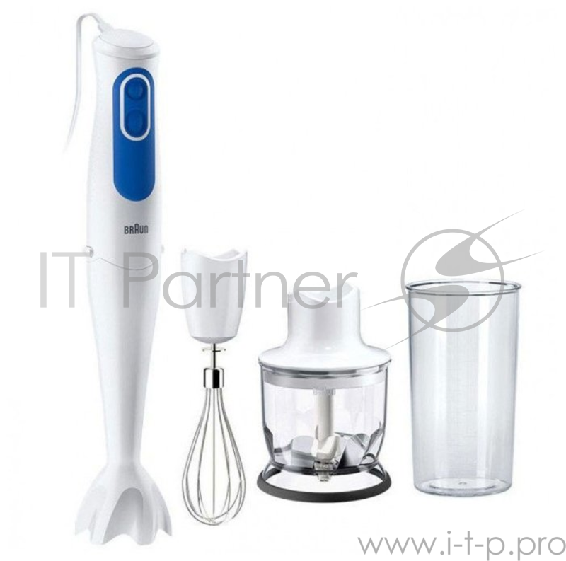 Блендер погружной Braun MQ3025 Omelette 700Вт белый/синий