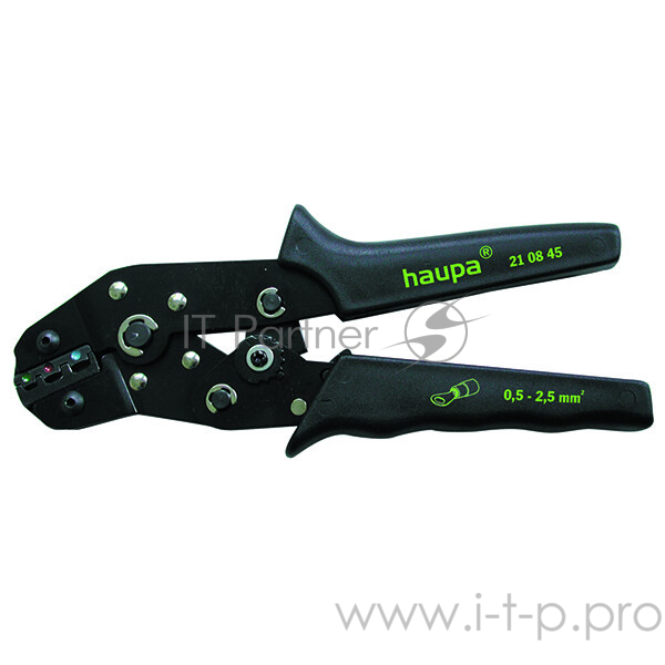 Пресс-клещи HAUPA 210845 для изолированных кабельных наконечников, 0.08-2.5мм2