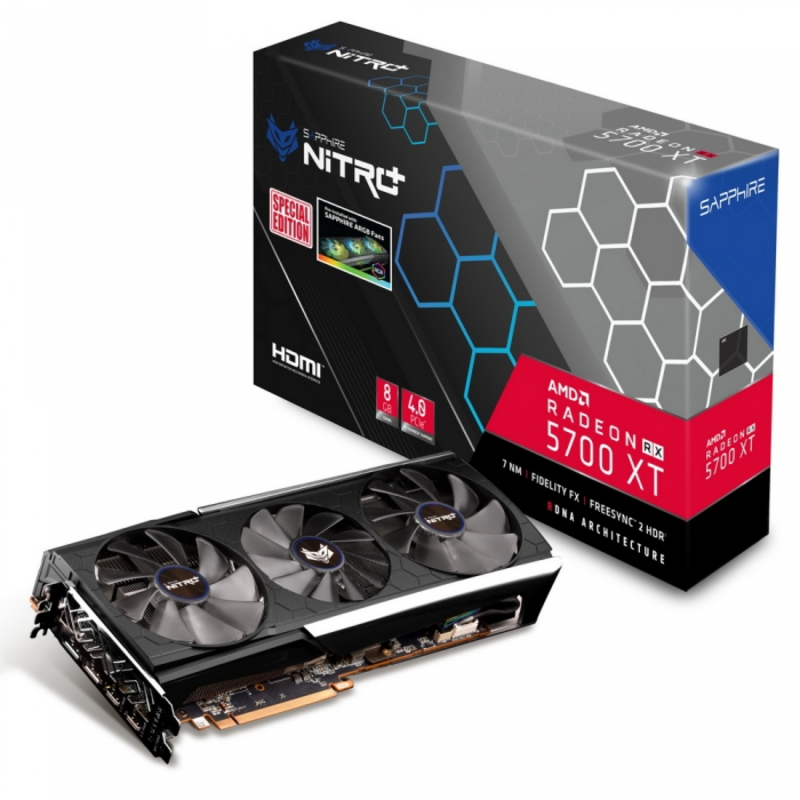 NITRO+ RADEON RX 5700 XT 8G GDDR6 DUAL HDMI / DUAL DP OC (UEFI) SPECIAL EDITION FULL, (11293-05-40G) RTL {6}
