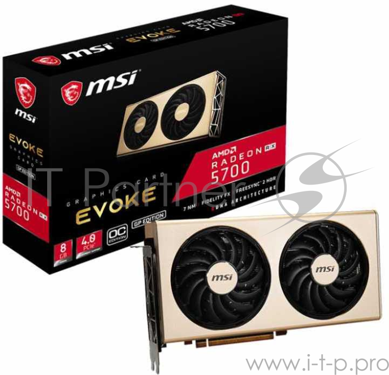 Видеокарта MSI PCI-E 4.0 RX 5700 EVOKE GP OC AMD Radeon RX 5700 8192Mb 256bit GDDR6 1540/14000/HDMIx1/DPx3/HDCP Ret