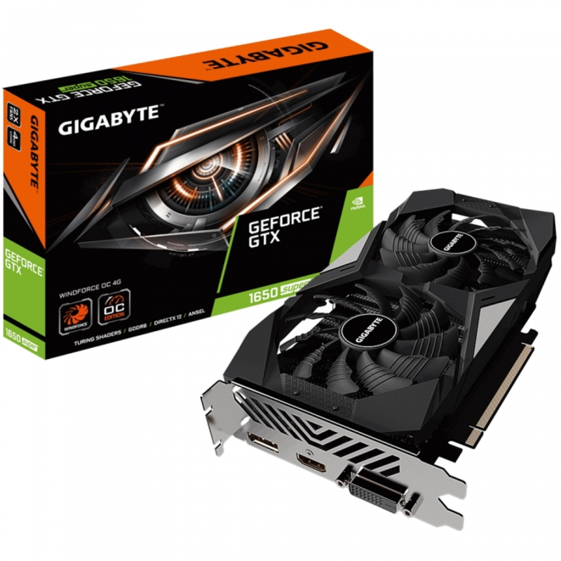 Видеокарта Gigabyte PCI-E GV-N165SWF2OC-4GD nVidia GeForce GTX 1650SUPER 4096Mb 128bit GDDR5 1665/12000 DVIx1/HDMIx1/DPx1/HDCP Ret