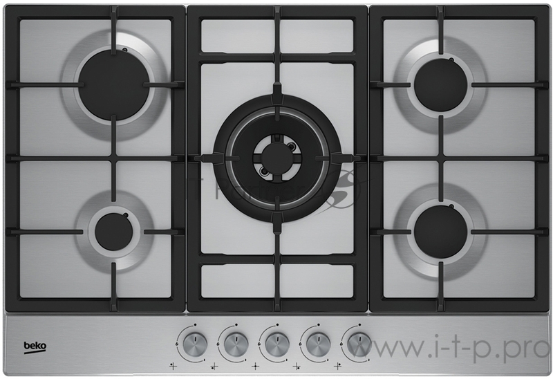 Встраиваемая газовая варочная поверхность BEKO Встраиваемая газовая варочная поверхность BEKO/ Газовая поверхность: 5 газовые конфорки (в т.ч. 1 Wok). Панель управления спереди. Газ-контроль. Встроенный электроподжиг. Высокоэффективные конфорки. Чугу