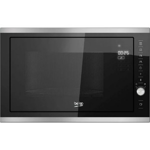 Встраиваемая микроволновая печь BEKO MCB25433X / Мощность 900 Вт. Гриль (4 режима). Мощность 1000 Вт. Конвекция. Мощность 1350 Вт. 8 автопрограмм. Блокировка от детей. Подсветка. Цифровой тай