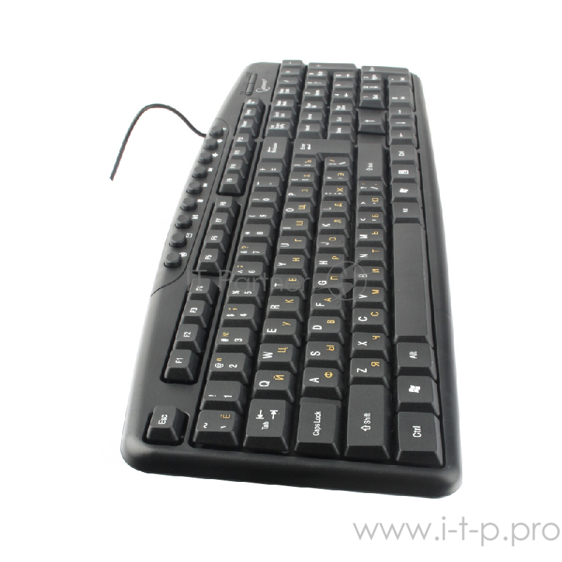Клавиатура Gembird KB-8340UM-BL, USB, черный, 107 клавиш + 9 доп. клавиш, кабель 1.7 метра