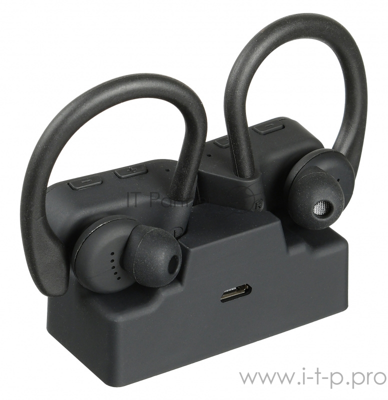 Гарнитура вкладыши Digma TWS-06 черный беспроводные bluetooth (крепление за ухом)