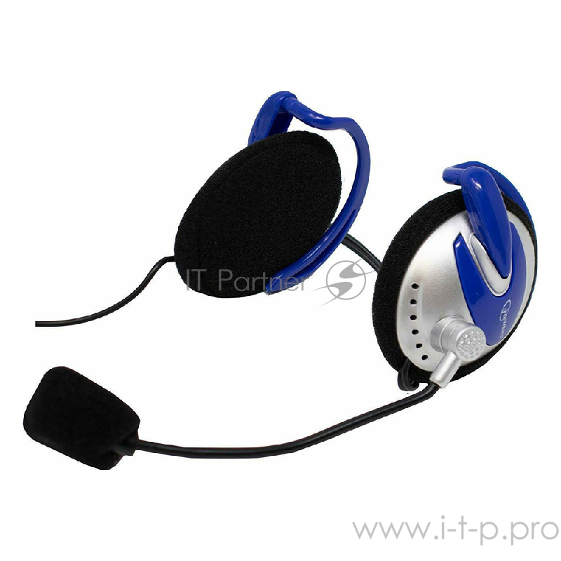 Гарнитура стерео Gembird MHS-201, на заушниках, металлик, регулятор громкости
