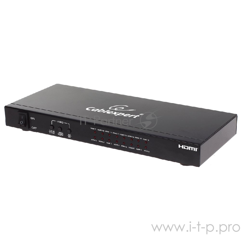 Разветвитель DSP-16PH4-001 Разветвитель HDMI Cablexpert DSP-16PH4-001, HD19F/16x19F, 1 компьютер - 16 мониторов