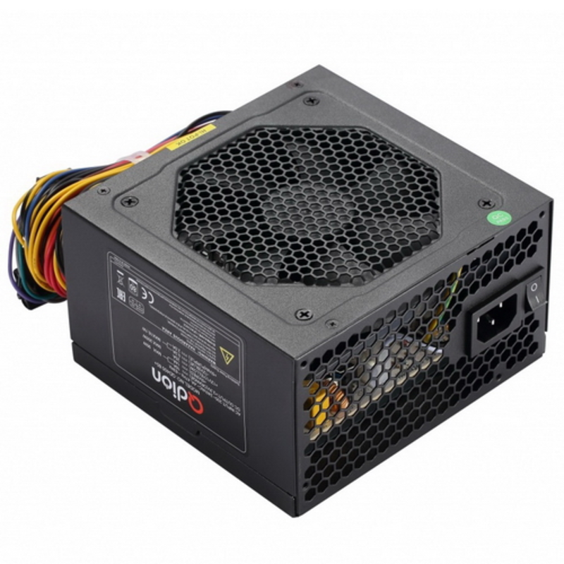 Блок питания QD400 85+ ATX QD400 85+,400W 85+ real,12cm fan,24+4pin, CPU4+4,PCI-E 6+2pin,3*sata,2*molex,1*fdd pin, input 230V, I/O switch, without power cord