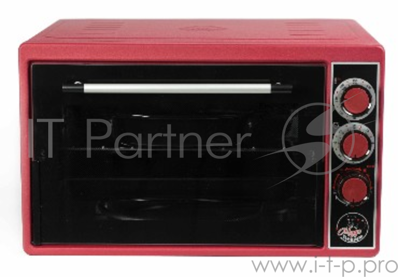 Жарочный шкаф ЧУДО ПЕКАРЬ ЭДБ-0123 (красная, 39 л, терморегулятор, таймер, новый прочный корпус, толстый нержавеющий ТЭН повышенной мощности)