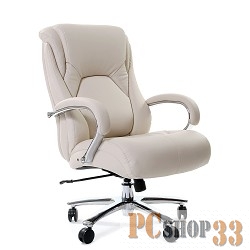 Офисное кресло Chairman 402 Россия кожа белая