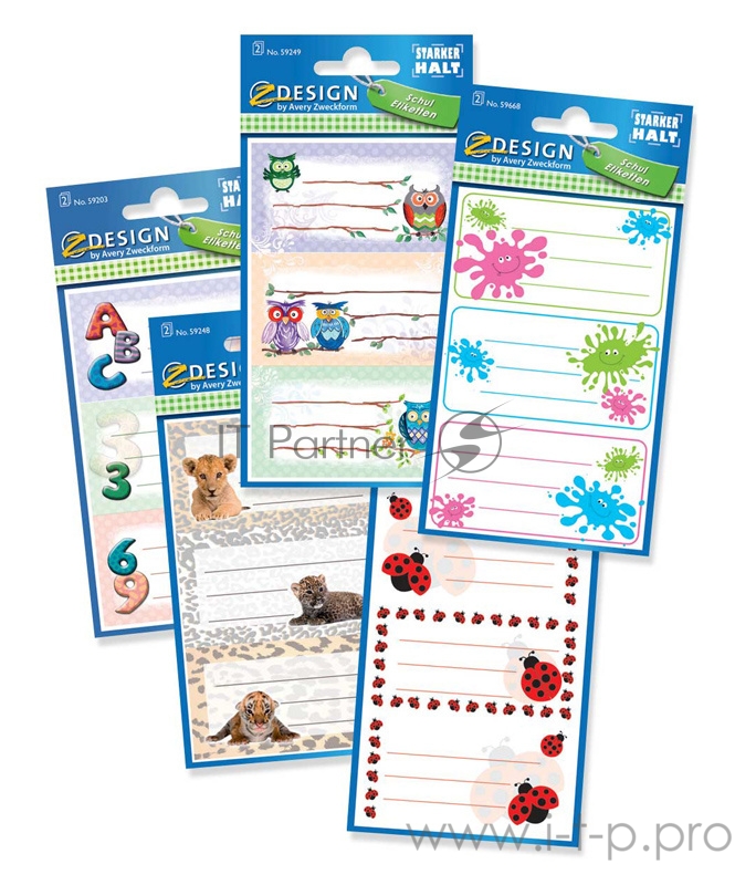 Этикетки Avery Zweckform Z-design 59203/59248/59249/59250/59668 16.5x11.5/70г/м2/5л./белый самоклей. универсальная