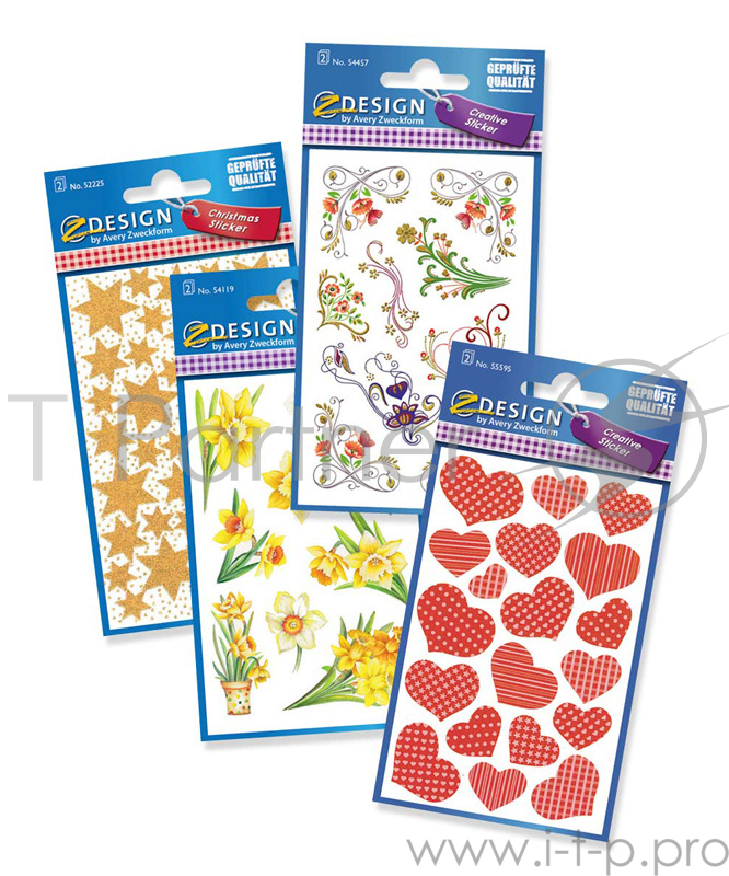 Этикетки Avery Zweckform Z-design 55595/52225/54119/54457 16.5x11.5/70г/м2/4л./белый самоклей. универсальная