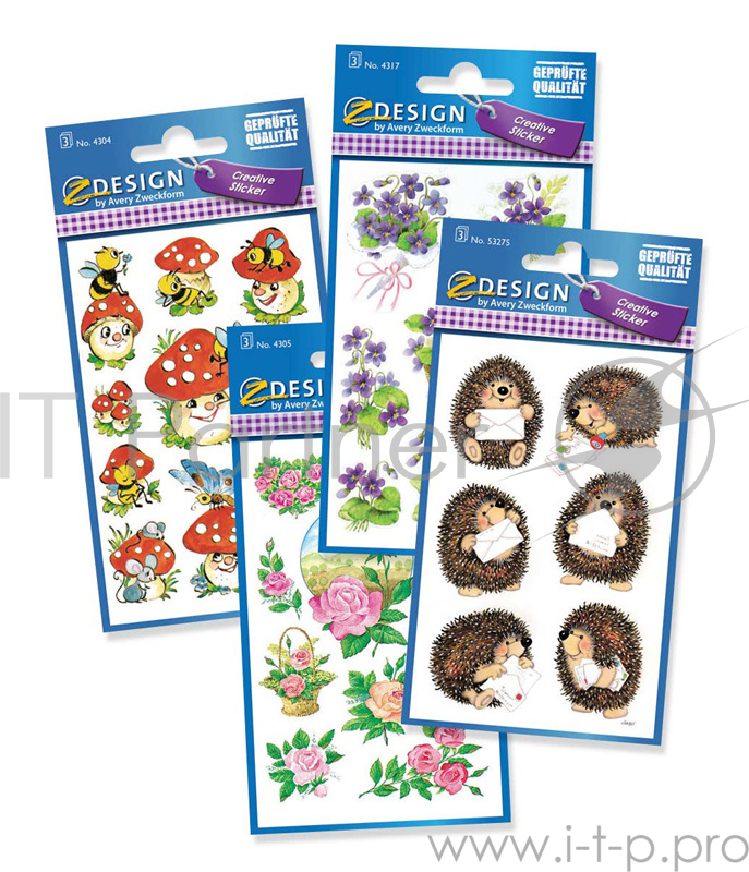 Этикетки Avery Zweckform Z-design 4304/4305/4317/53275 16.5x11.5/70г/м2/4л./белый самоклей. универсальная