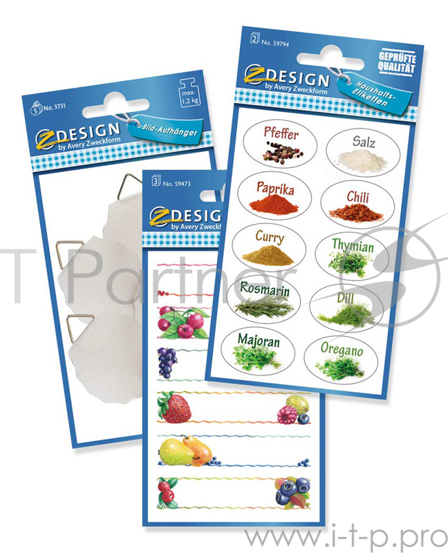 Этикетки Avery Zweckform Z-design 3731/59473/59794 16.5x11.5/70г/м2/3л./белый самоклей. универсальная