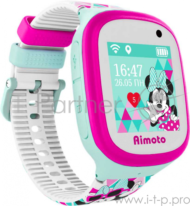 Смарт-часы Кнопка Жизни Disney Микки 1.44 TFT розовый (9301106)