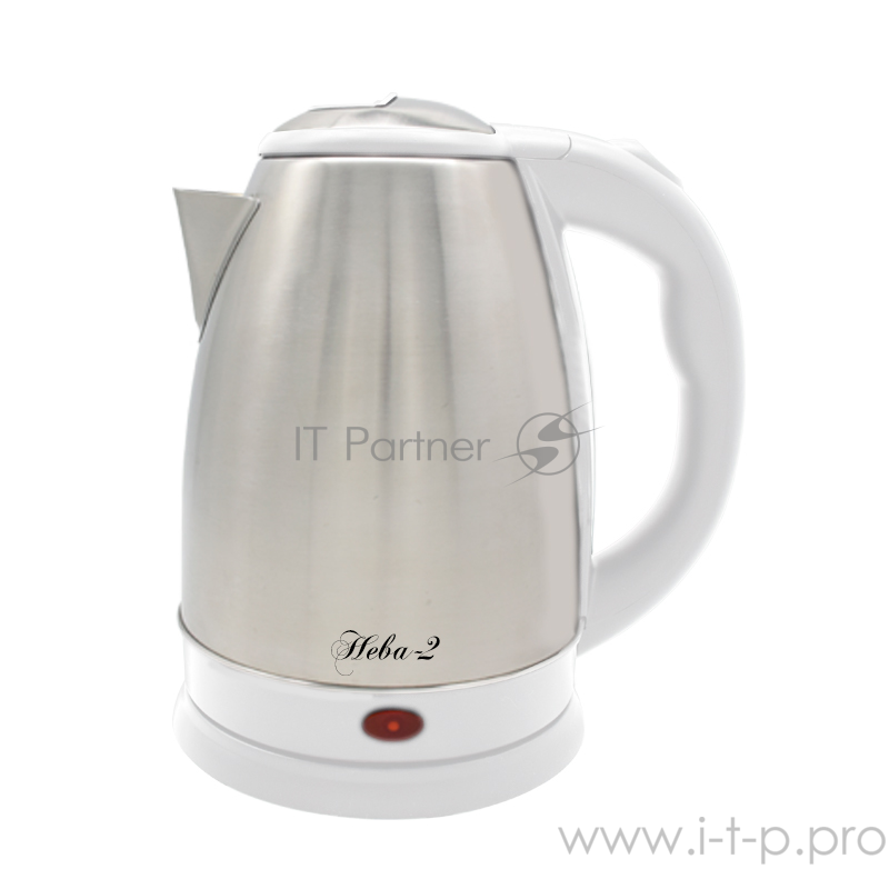 Чайник электрический Великие Реки Нева-2, нерж. сталь в белом пластике