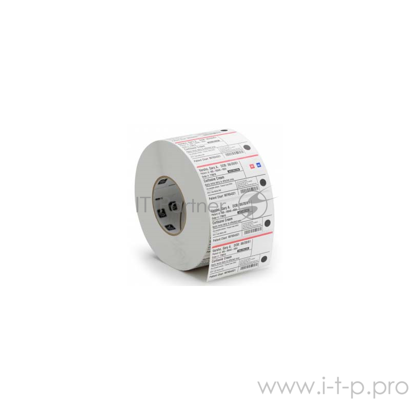 Этикетка, бумага, 102х76мм, термотрансфер Label, Paper, 102x76mm. Thermal Transfer, Z-Perform 1000T, Uncoated, Permanent Adhesive, 76mm Core (1890 labels per roll)