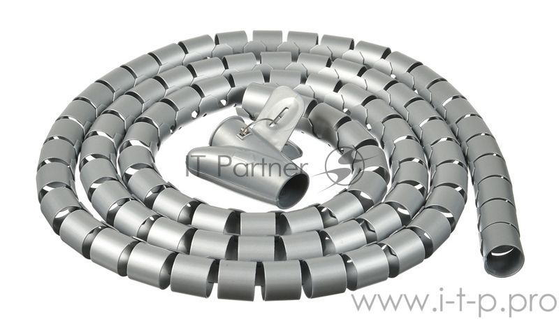 Кабельный органайзер Buro BHP CG252S Spiral Hose 25x2000mm Silver