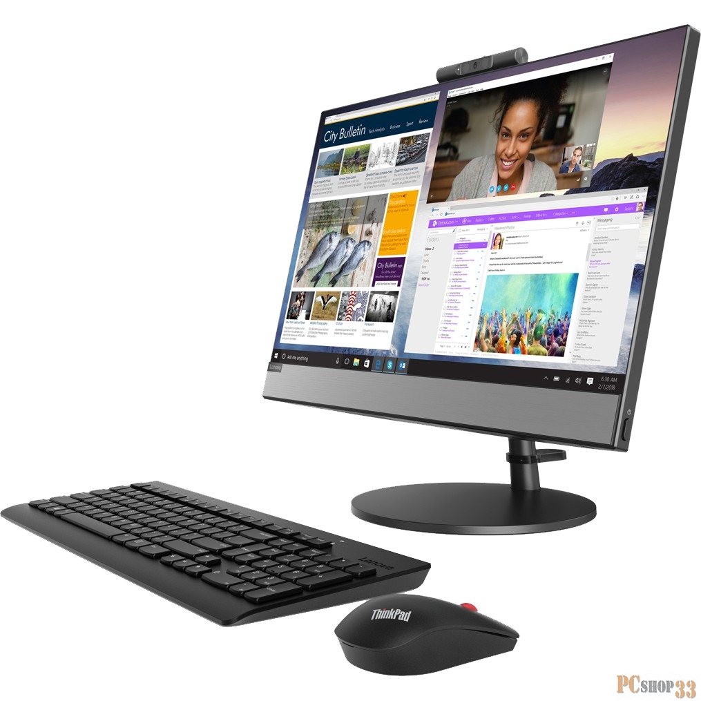 Моноблок Lenovo V530-22ICB All-In-One 21,5 Pen G5420T, 4GB DDR4, 128GB SSD, Intel HD, DVD±RW, AC+BT, USB KB&Mouse, Win10Pro, 1YR OnSite
